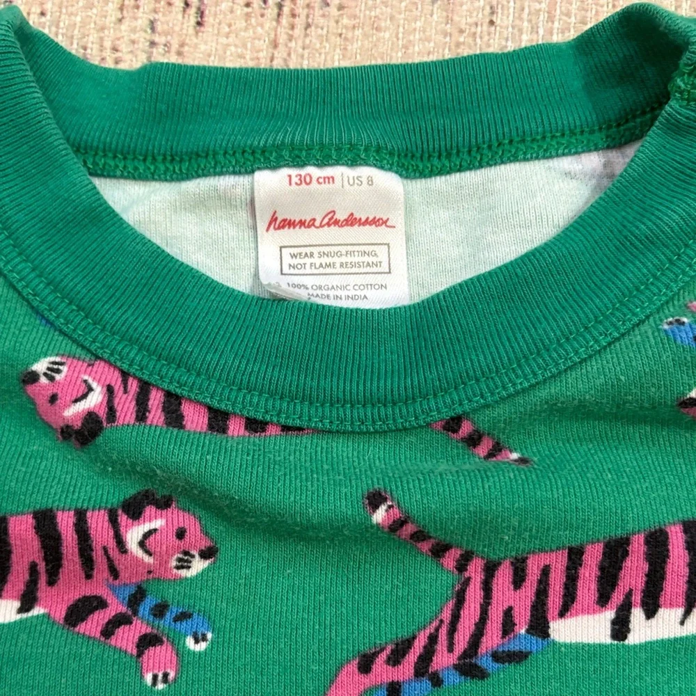 Hanna Andersson Tiger Print Kids Pajamas - Picture 2 of 3